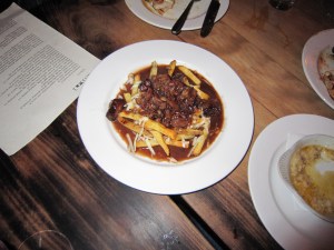 Poutine, oxtail gravy, cheddar