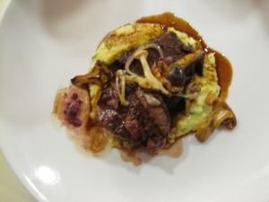 Beef short ribs and filet mignon with Shiitake mushrooms