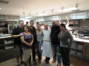 The food groupies with chef Bradley Odgen.